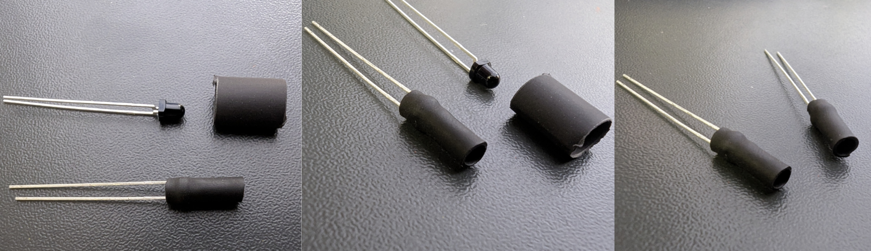 TEFT4300 wrapped in black heat-shrink tubing